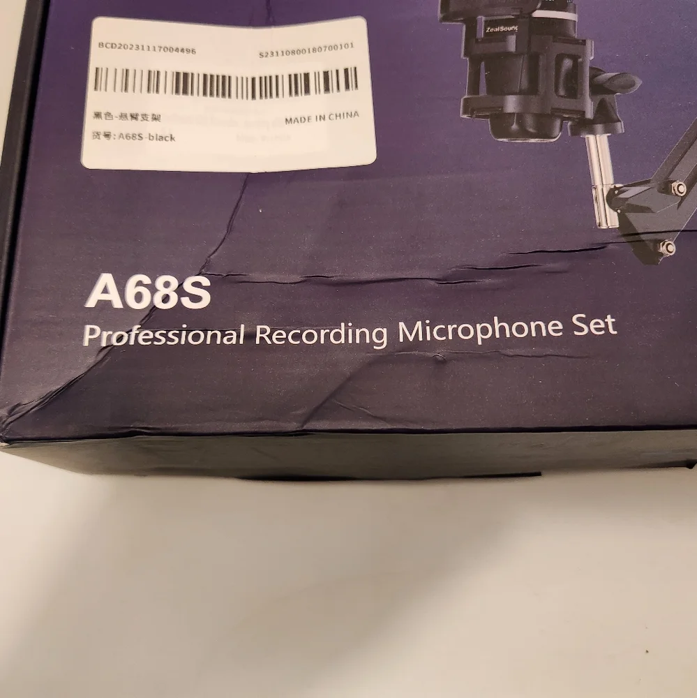 Zealsound A68S Rgb Recording Microphone with Articulated Arm/usb Condenser Mic